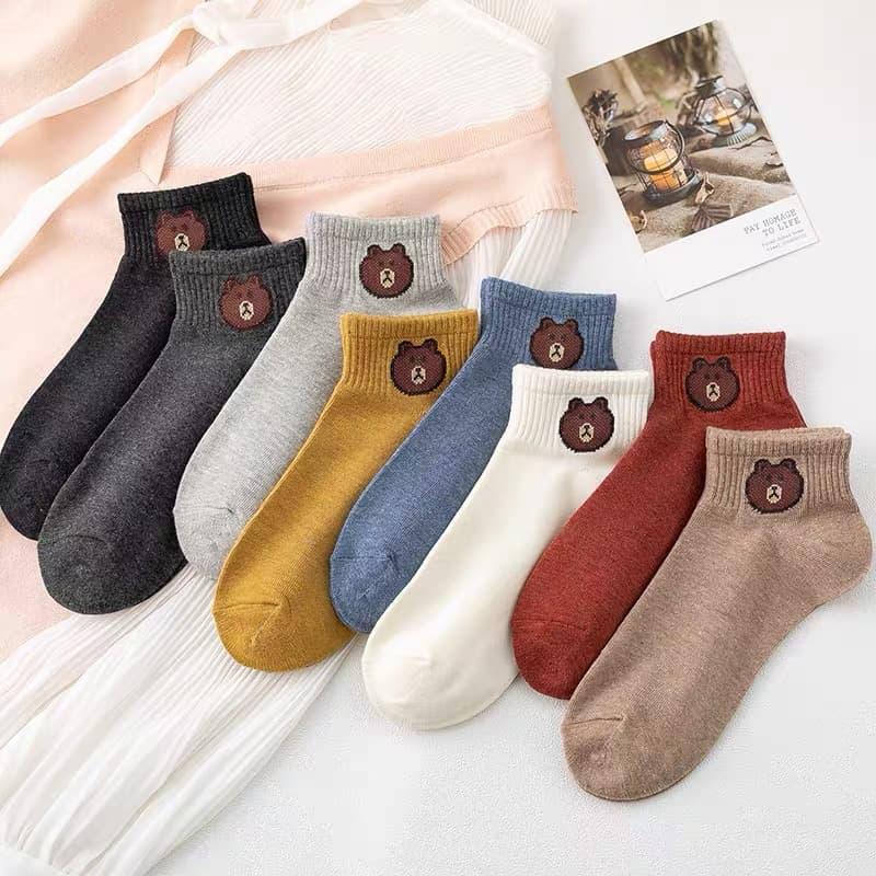 10 Pairs New Kind Of Women's Cotton Cartoon Printed Shallow-mouthed Boat Edition Socks