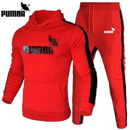 2 pieces sets tracksuits for man hooded sweatshirt+pants pullover hoodie sportwear suit homme casual men halloween clothes